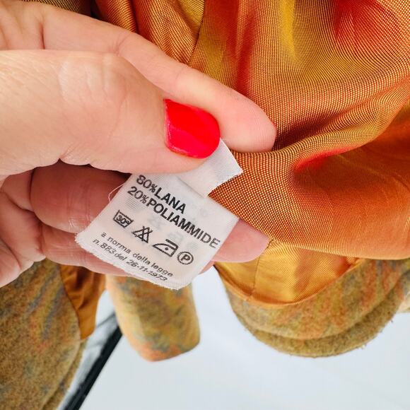 Vintage Made in Italy Wool Blend Cropped Jacket Size 42 Equestrian Style - Picture 5 of 9